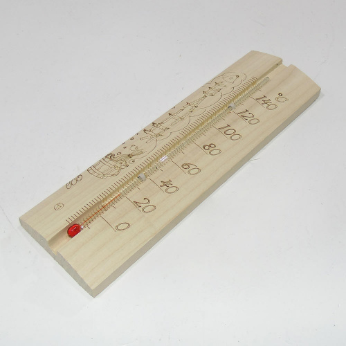 Термометр для бани и сауны малый ТСС-4 в коробке полукруглый