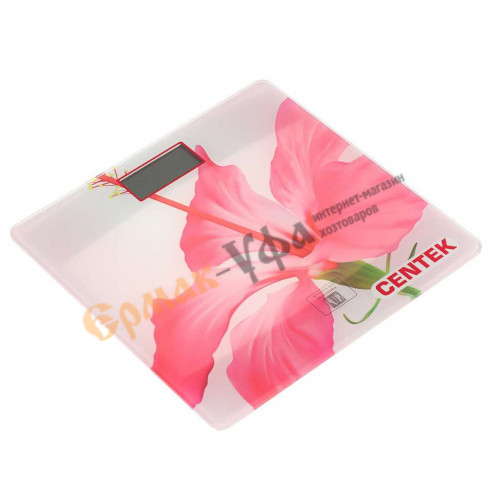 Весы напольные электронные Centek CT-2412 (flowers) 180кг, 0,1кг, LCD 75x30, размер 30х30см