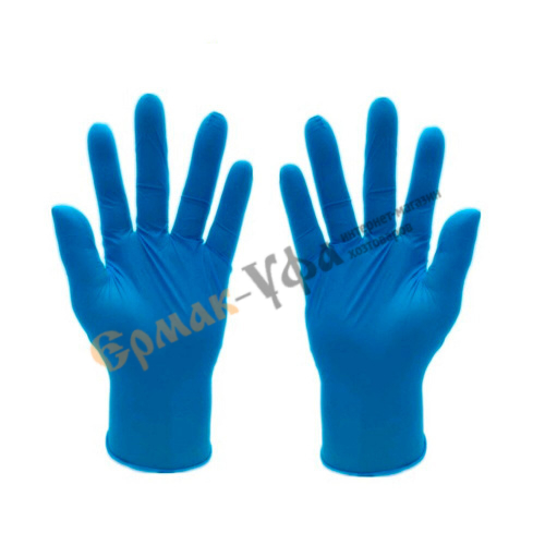 Перчатки резиновые синие XL /25 СТРОГО