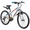 Велосипед Novatrack 24" EXTREME,сталь.рама 12",бел,6скор.SG-6SI/TY21/RS35/SG-6Sl V-brake(рост135-150