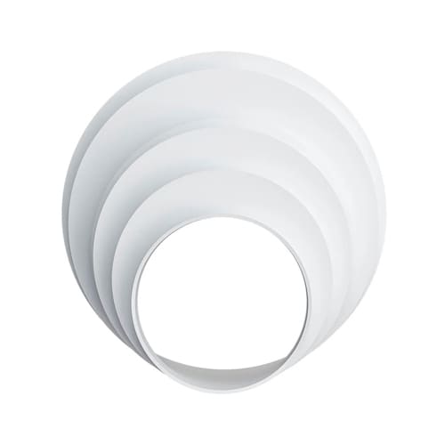 Переходник, редуктор унив. для круг. возд. ПУ эксцентриковый D160/150/125/120/100/80 пластик, для вентиляц, ERA, 1/24