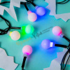 Гирлянда "Нить" 5м с насад."Шарики белые", IP20,темная нить,20LED,220В, мигание, свечение RG/RB