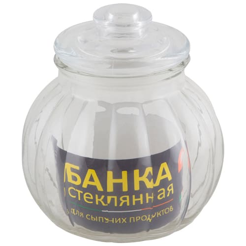 Стеклянная банка для сыпучих продуктов с крышкой BOLLA, 1.3 л