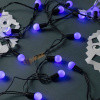 Гирлянда "Нить" уличная с насадками "Шарики"10м,d-1.5см,Н.Т,LED-100-220V,контр, 8реж,синий
