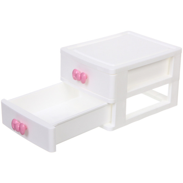 Комод малый для хранения "БАРЛАО", два отделения, цвет белый, 13*17*10,5см (пакет)