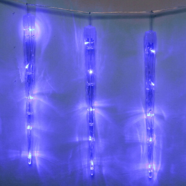 Гирлянда для дома 2,5 м*50 см 40 лампы LED  "Сосулька", Синий (8 шт), 8 режимов