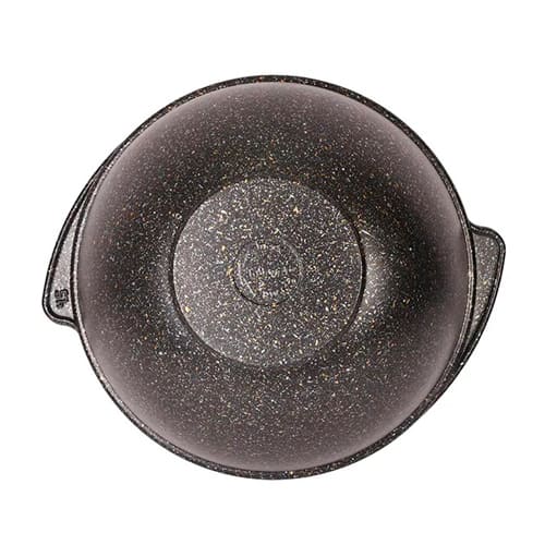 Казан для плова Kukmara 4,5 л, со стеклянной крышкой, антипригарное покрытие "Granit ultra", black-gold