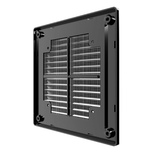 Решетка вентиляционная Р сетка разъемная 150х150 пластик Black ERA