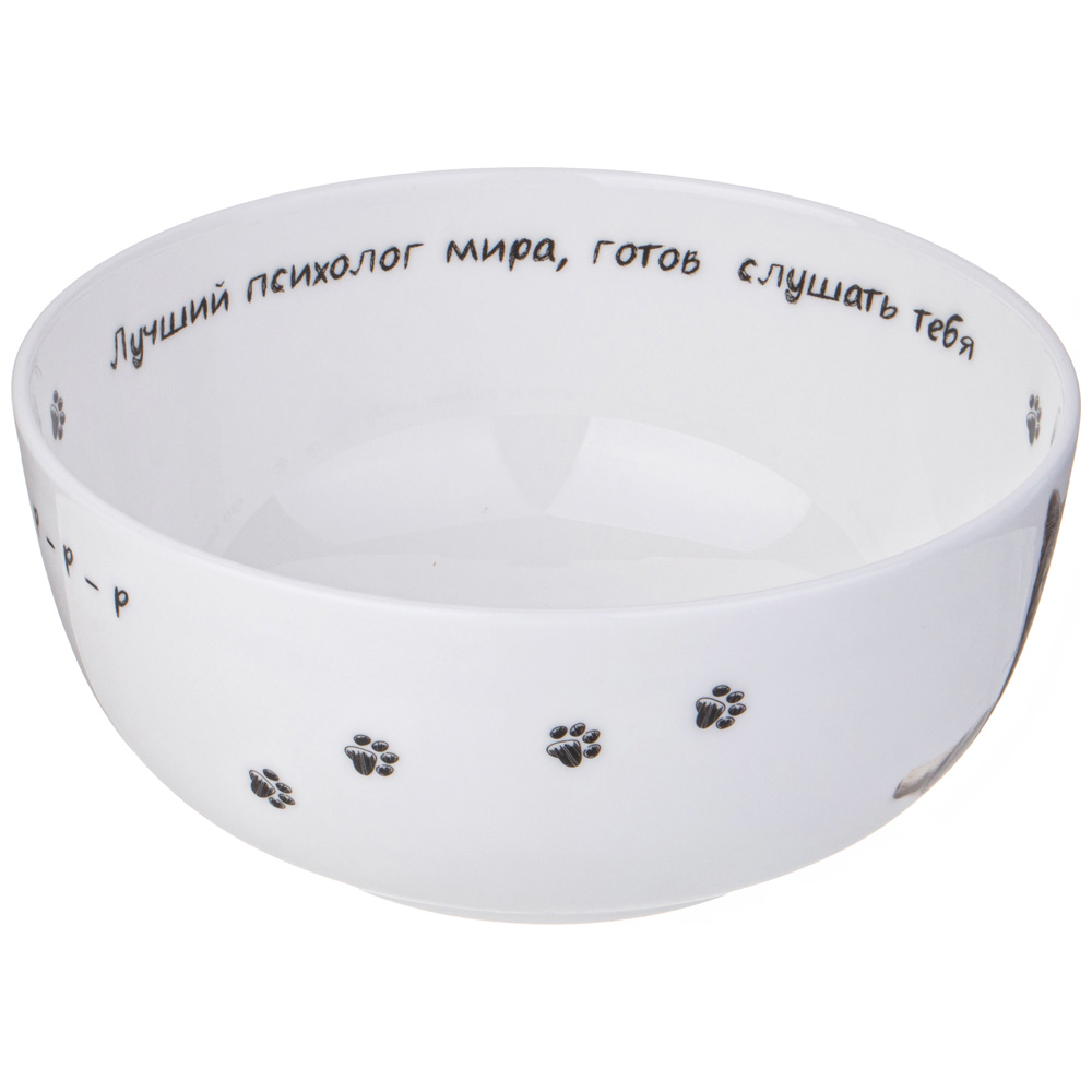 САЛАТНИК-ТАРЕЛКА СУПОВАЯ LEFARD, БЕРИ КОТА, 750 МЛ 15, 5*6, 5 СМ, КОР=36ШТ.