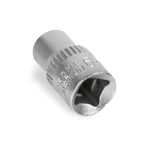 Головка на 6 мм, торцевая, шестигранная, под квадрат 1/4", CR-V, Smartbuy tools