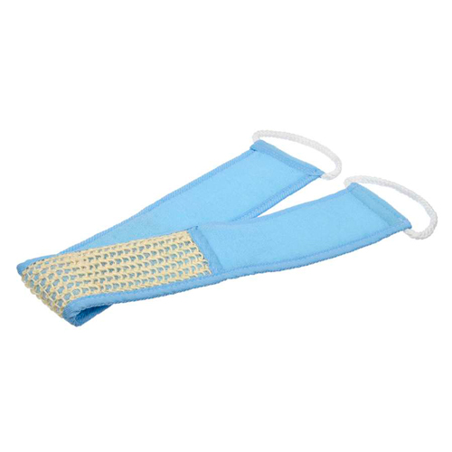 Мочалка из сизаля, лента, с веревочными ручками, 8х70 см (8х80 см с ручками), hard, 4 цвета, "Банные штучки"