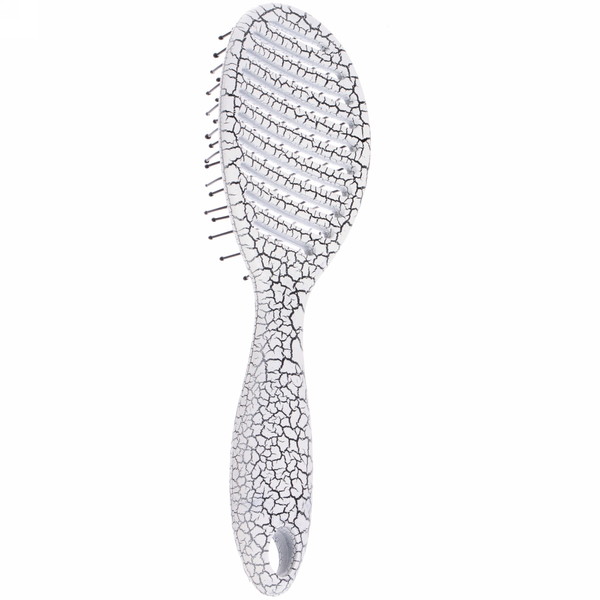 Расческа массажная "Dewal style", цвет платиновый, 23*6,5см