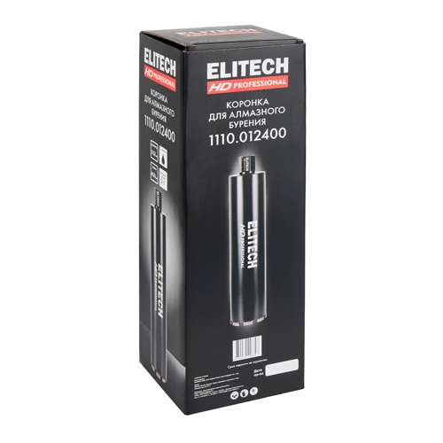 Коронка для алмазного бурения с охлаждением, 152х450, 1 1/4", Elitech