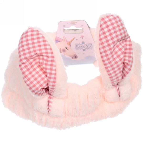 Повязка на голову "Little bunny- Buchi", микс 4 цвета, 20*6 см (подвес Единорожек)