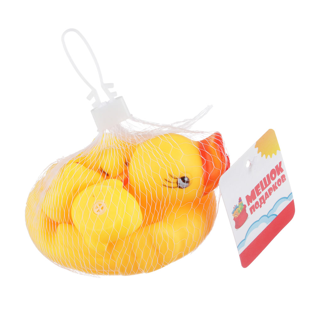 Набор фигурок-пищалок "Уточка" ИГРОЛЕНД, 4шт, резина, 10х8х7см