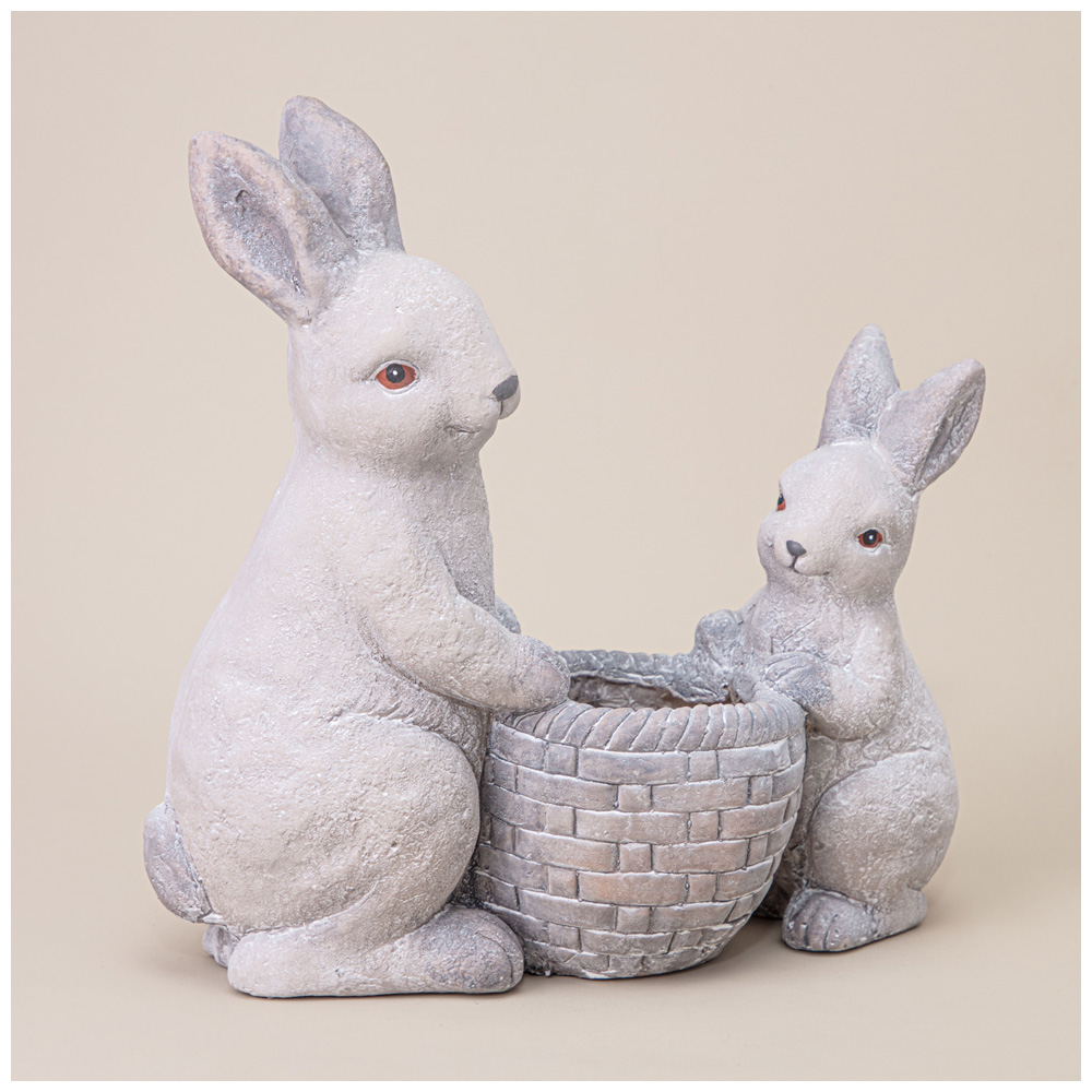 Кашпо декоративное  "КРОЛИКИ" 34*15*34 см