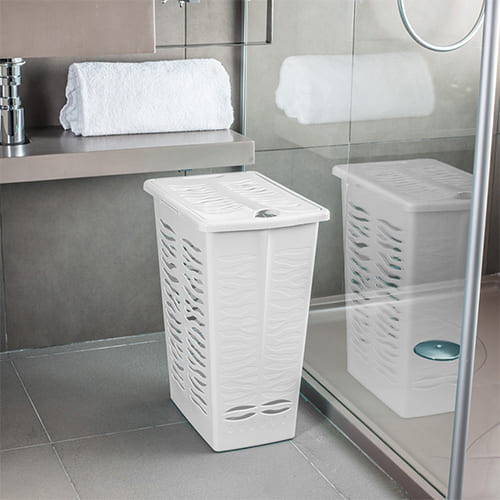 Корзина для белья 30 л Homver Rambai 221306835/04, 377х261х492 мм, серая