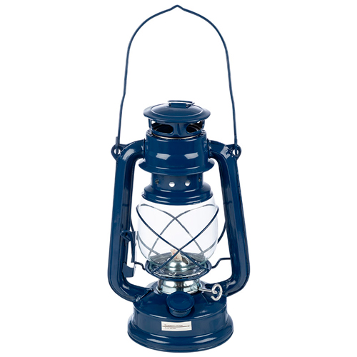 Лампа керосиновая 235 24,5см ( цвет синий) (1/10)