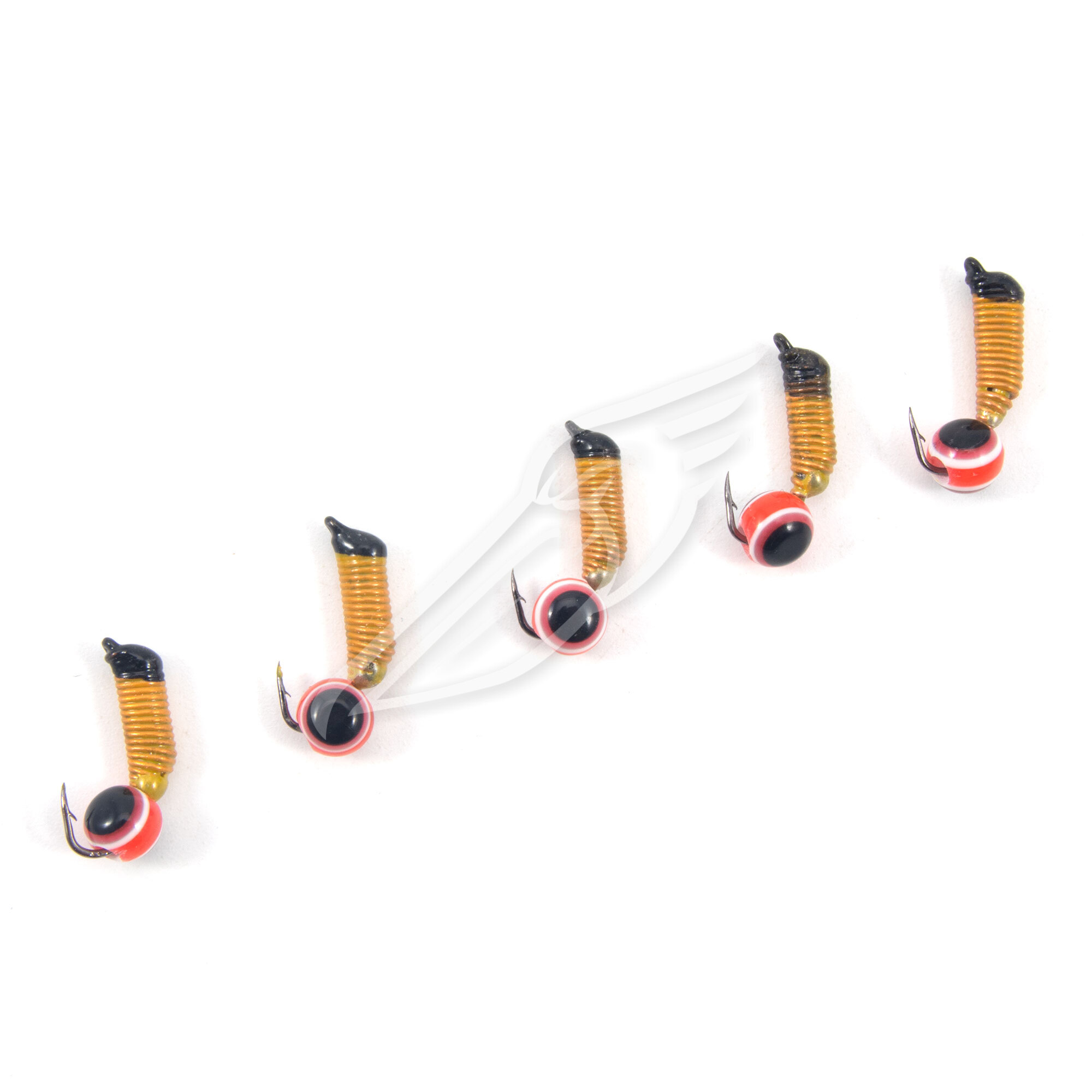 Мормышка вольф. безнасадочная "ЯМАН" Ручейник №3, d-1.5 мм, L-8.5 мм, вес 0,45 гр., рыбий глаз, цв.