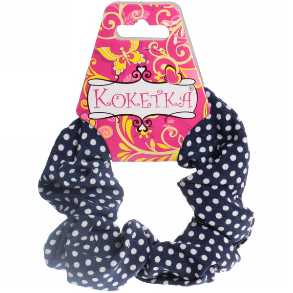 Резинка для волос "Collection School", принт горошек, микс 6 цветов, d-9см