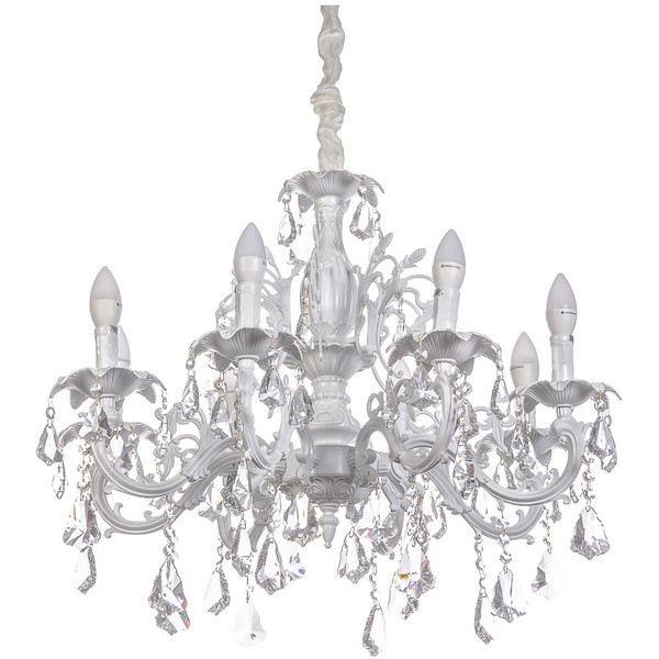 Люстра подвесная в стиле барокко "Altamarea" 8*40Вт 29-P8612/MW белый мрамор