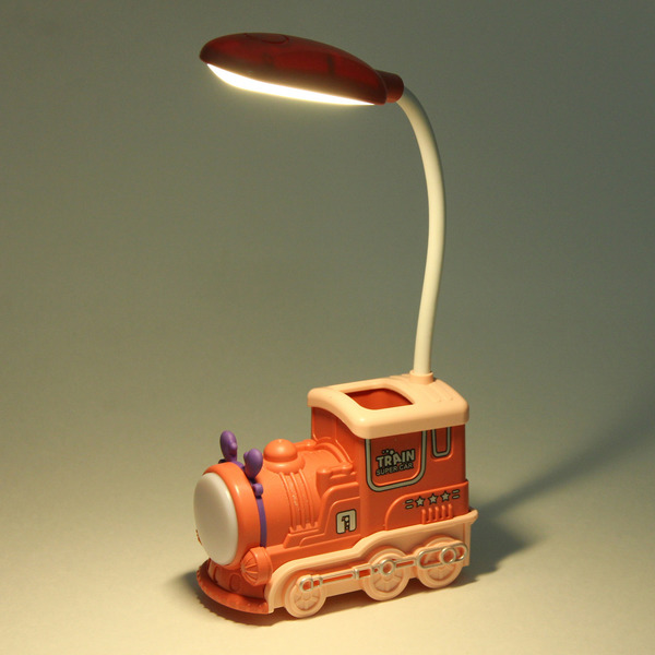 Настольная лампа "Sweet - Паровоз" LED 10*5*21 см, USB 5v 3w, Коралловый