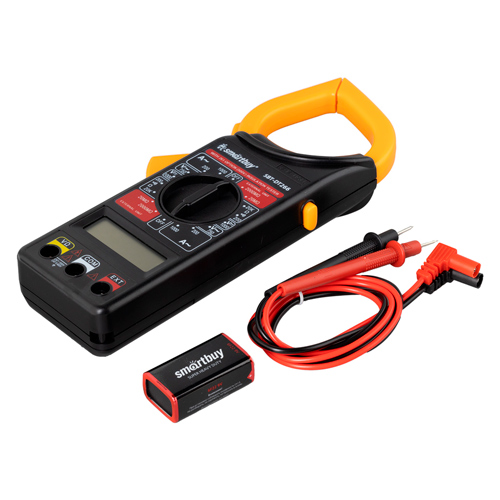 Клещи токовые DT266, (мультиметр), многофункциональные, в комплекте: щупы, эл.питания, Smartbuy tools
