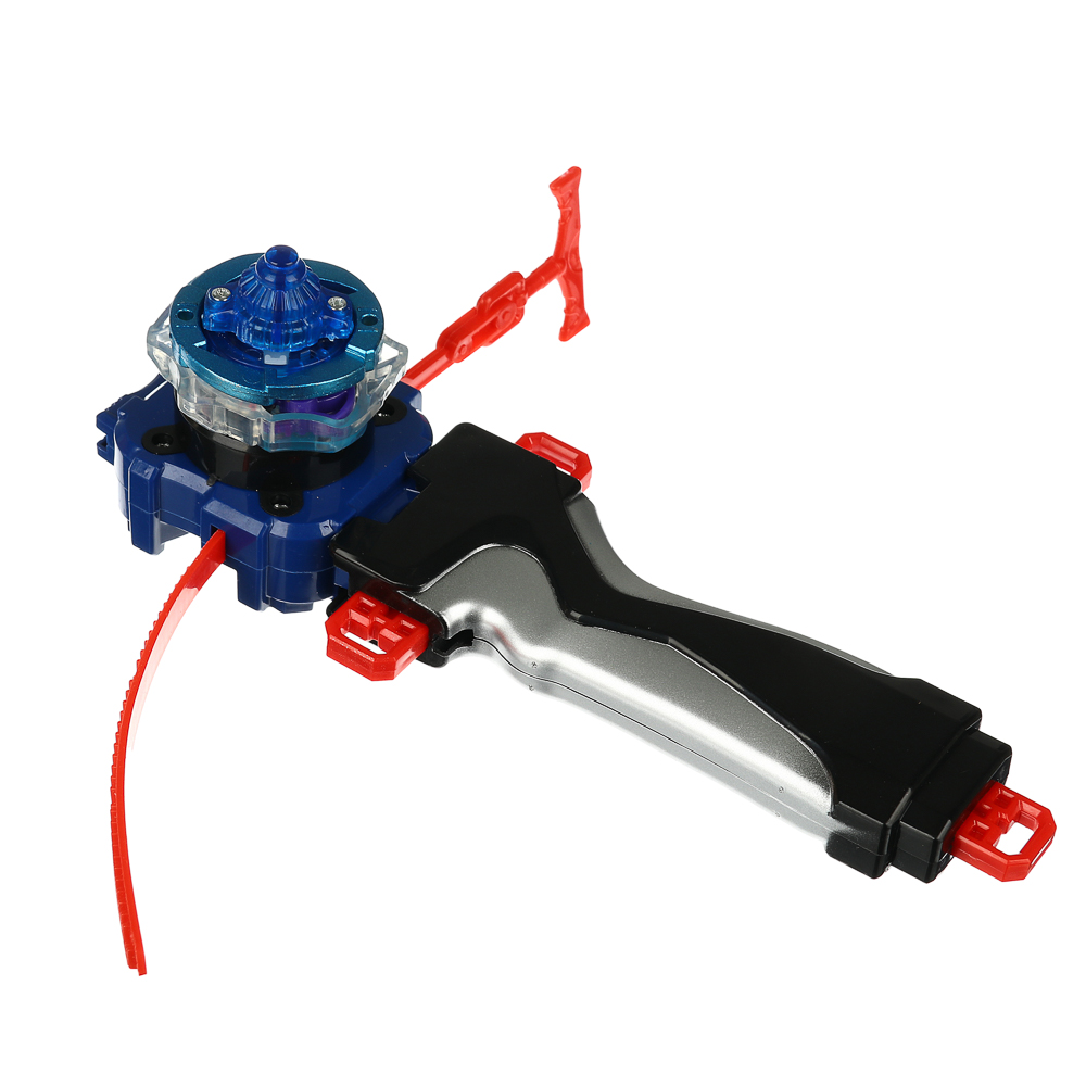 Набор боевых волчков со стартером, 6 пр. ИГРОЛЕНД, ABS, металл, 19х16х4,7см, 12 дизайнов