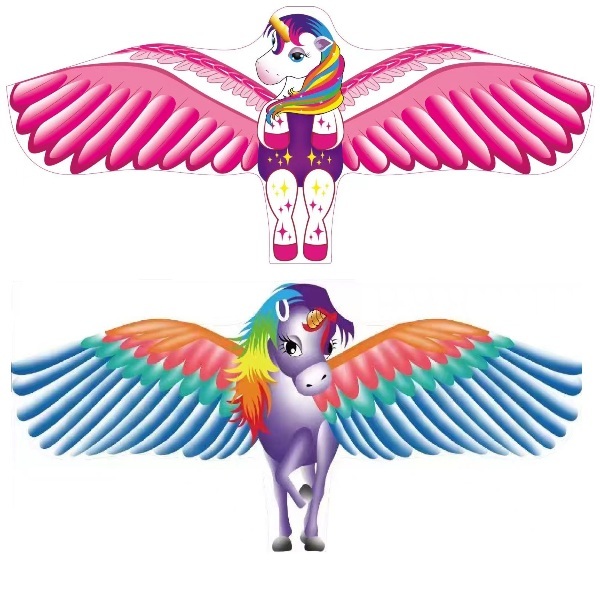 Змей воздушный "Сказочный Единорог" 120*60 см, микс