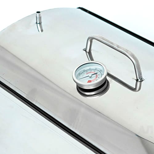 Коптильня средняя с гидрозатвором + термометр, Алковар