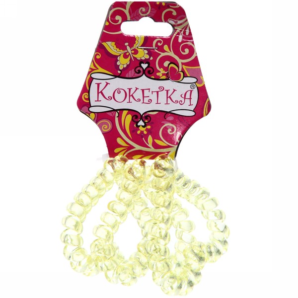 Резинки для волос силиконовые 3шт "Your Style - Сердечко", прозрачные, цвет в ассортименте, 6*5см