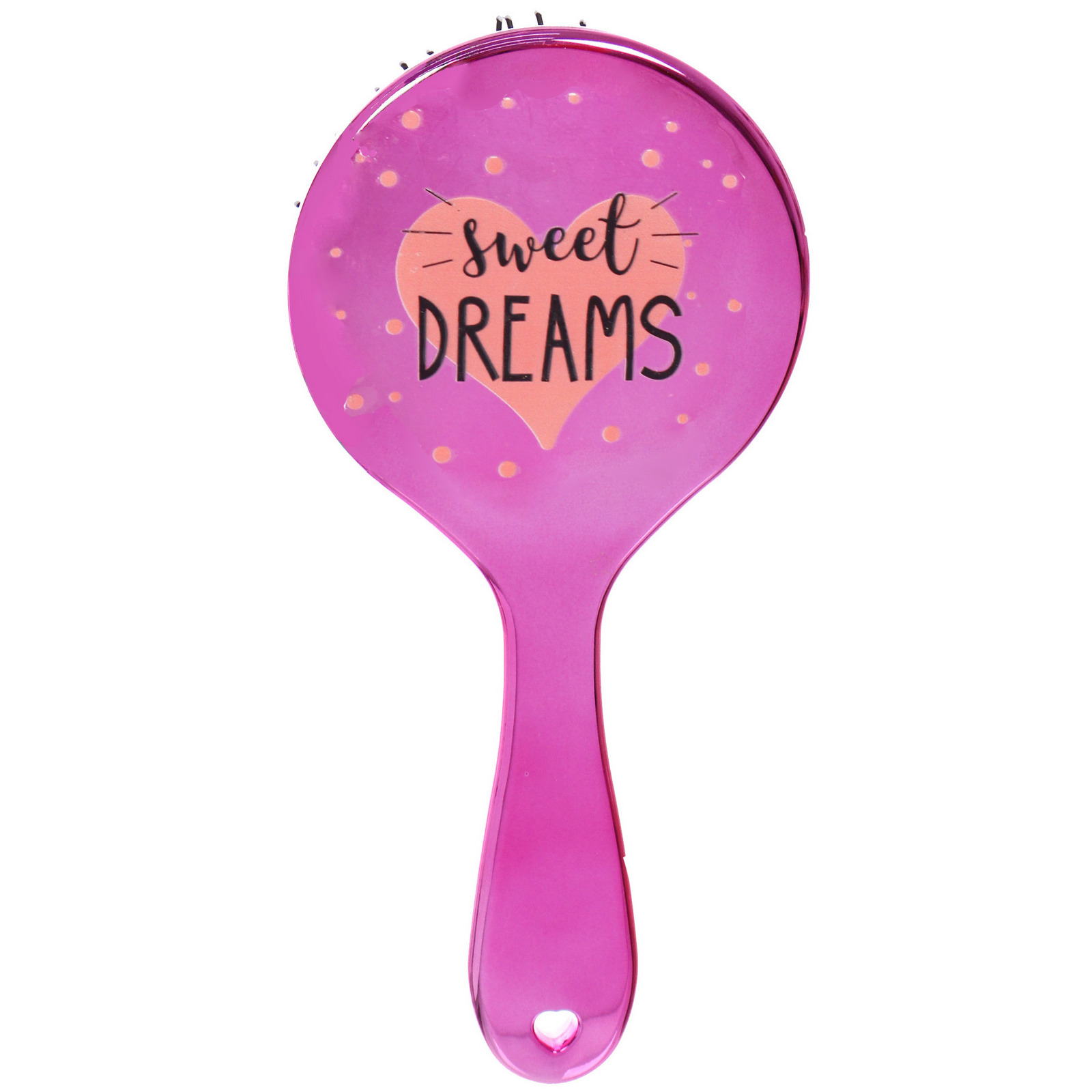 Расческа массажная зеркальная "Animals", микс 4 цвета, 10*22 см (блистер Ultramarine)