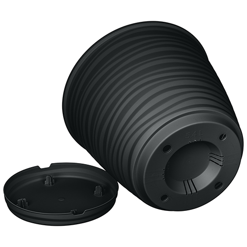 Горшок для цветов Saffron, 225 мм, 5.4 л с поддоном, черный