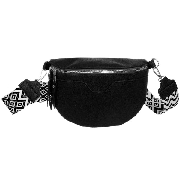 Сумка женская через плечо "ИМАНИ", цвет черный, три кармана, 24*19*7*5см (лейбл Ultramarine)