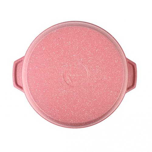 Кастрюля-жаровня Kukmara 3 л со стеклянной крышкой, антипригарное покрытие "Trendy style", rose