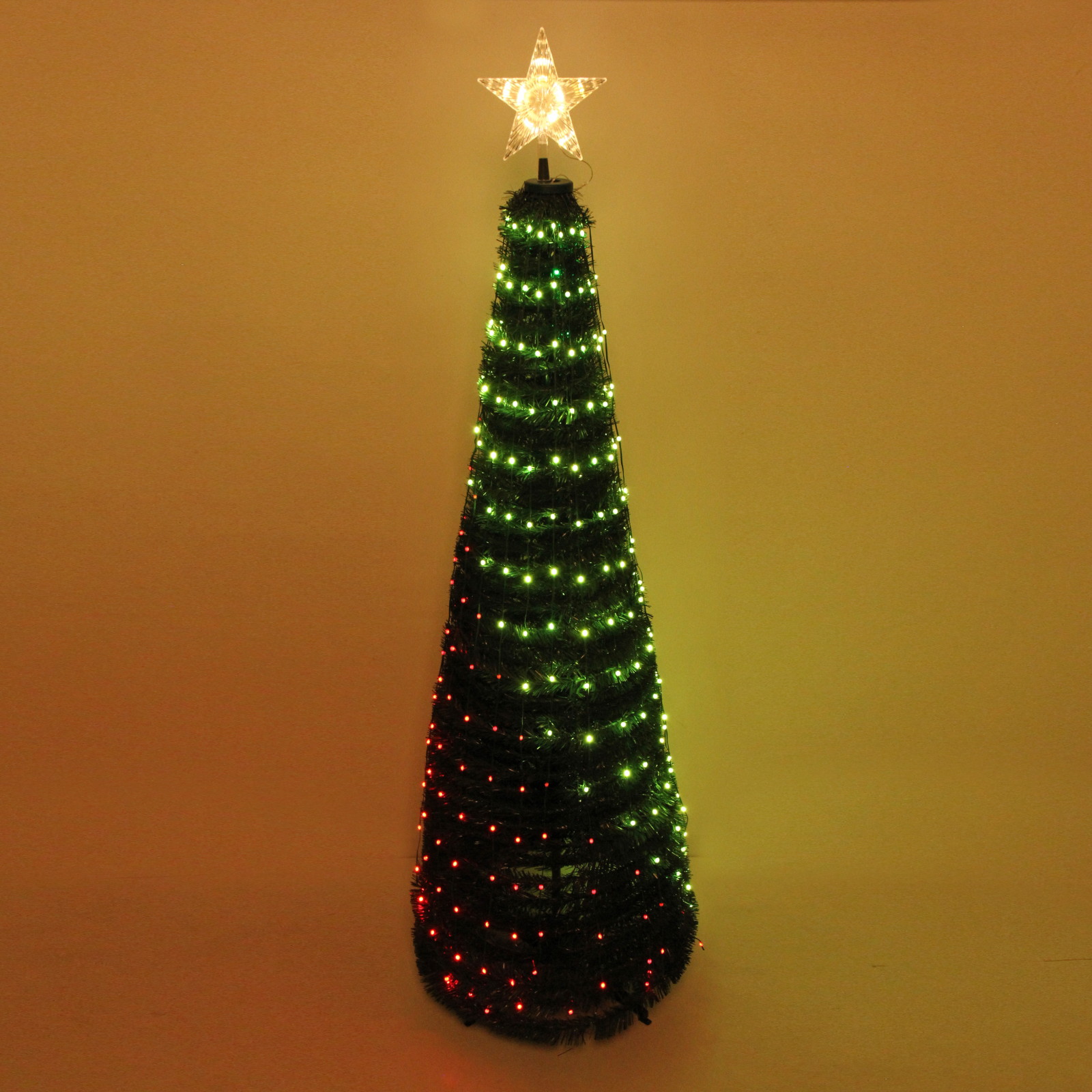 Елка с гирляндой "Ёлка" в1,8 м, d-0,6 м 17 линий 272 лампы LED, зелен. пров, более 8 реж,IP-20, RGB