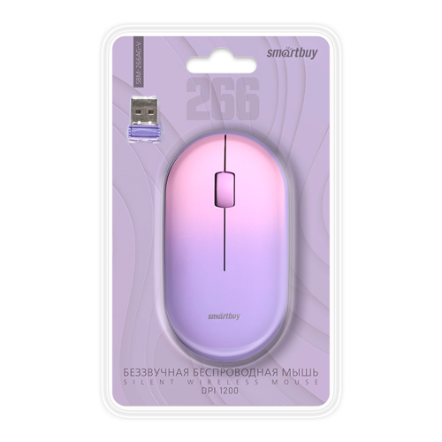Мышь беспроводная Smartbuy 266AG фиолетовый градиент (SBM-266AG-V) / 40