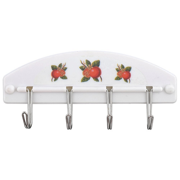 Планка с 4 крючками "Фрукты" 4 диз