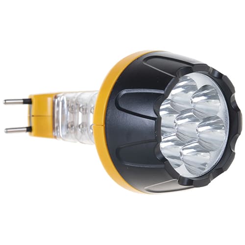 Фонарь аккумуляторный 7+8LED Smartbuy светодиодн. , с прямой зарядкой от сети, желтый SBF-88-Y, 1/60