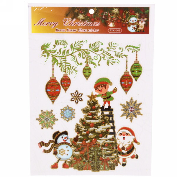 Набор наклеек "Весёлый Снеговичок" , лист 21,5х30,5 см,микс