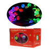 Гирлянда 100 LED уличная, морозостойкая, черный кабель, 10м, мультицвет, Большие шары