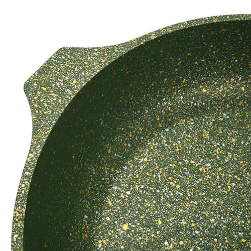 Сковорода Kukmara 260 мм со съемной ручкой, антипригарное покрытие "Trendy style", malachite