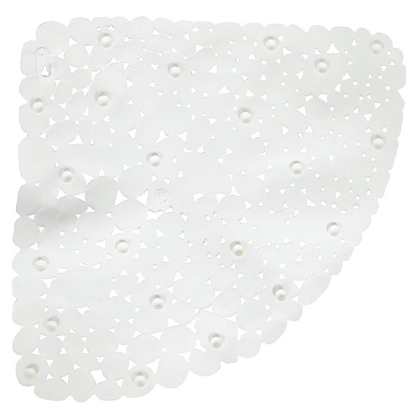 Коврик для душевой кабины, 54х54 см (треугольный, белый)