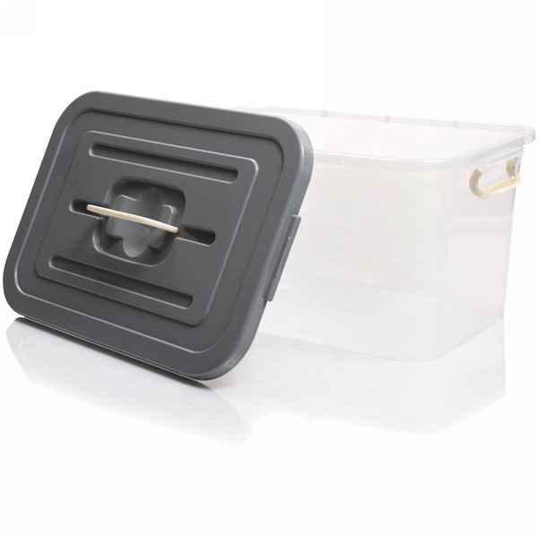 Контейнер универсальный с крышкой для хранения, прозрачный, 41.5*27*22см / 10л