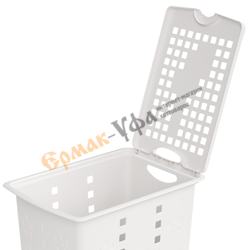 Корзина для белья 30л "Виолетта" (белый) (Альтернатива) М1967 (1/6)