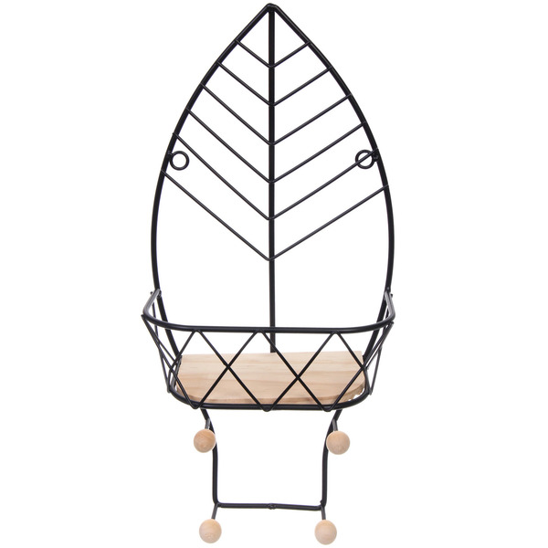 Ключница настенная металлическая "ЛОФТ ВОСТ", лантана, цвет чёрный, 19.5*10*41см (коробка)