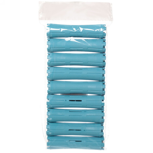 Бигуди пластмассовые-коклюшки 9шт "Styling", микс 6 цветов, d=2,2см (прозрачный пакет с подвесом), без резинки