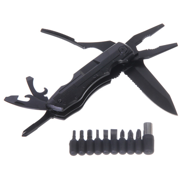 Мультитул на базе пассатижей 6 предметов, 9 бит, 11см P2-41, в чехле