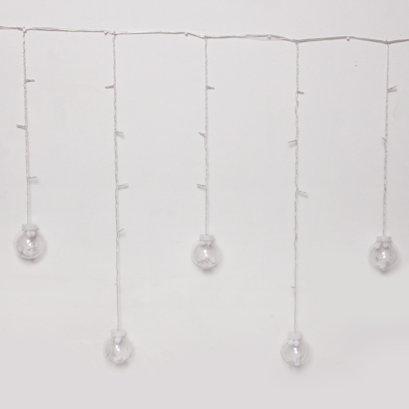 Гирлянда для дома БАХРОМА "Снежный шар" ш2,5 м* в0,6/0,8м 108 лампы LED, d-8 см, RG/RB, IP-20, Мультицвет (возможность соединения)