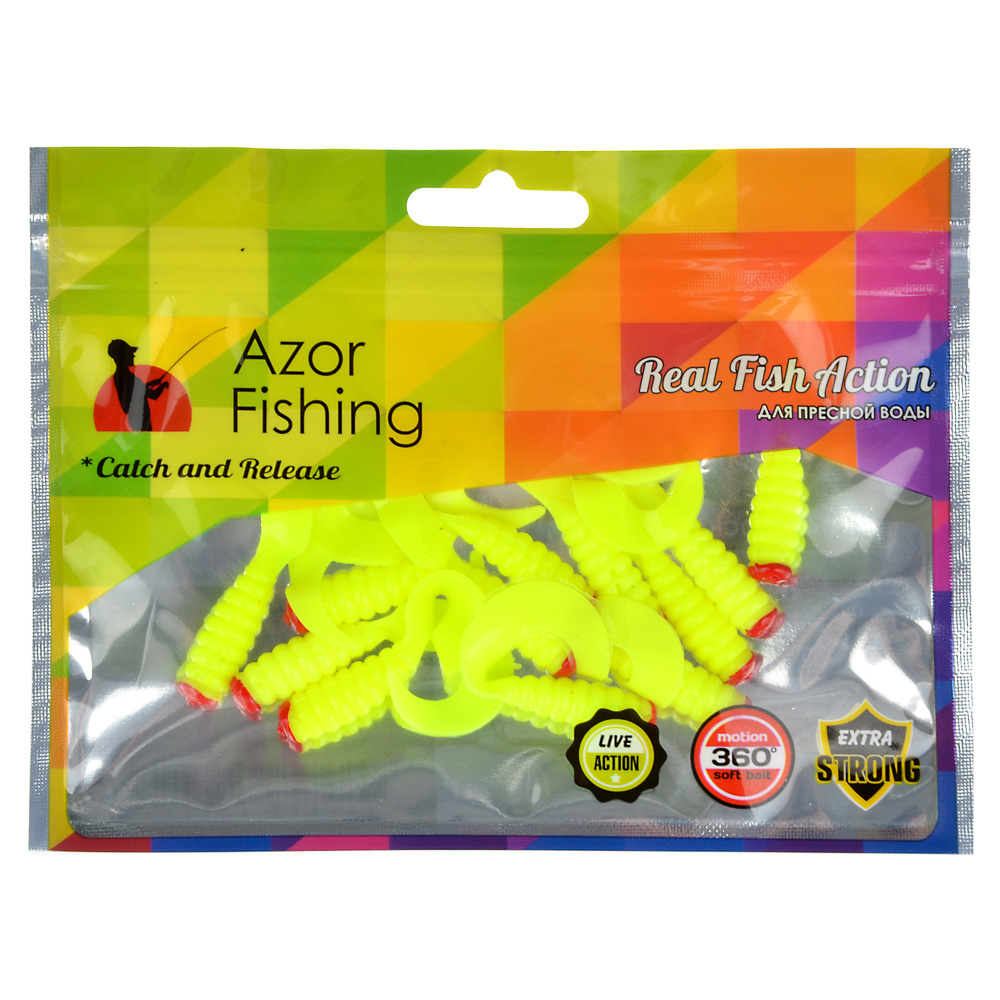 AZOR FISHING Приманка мягкая K.Good , силикон, 5см, 12шт. в уп, 5 цветов